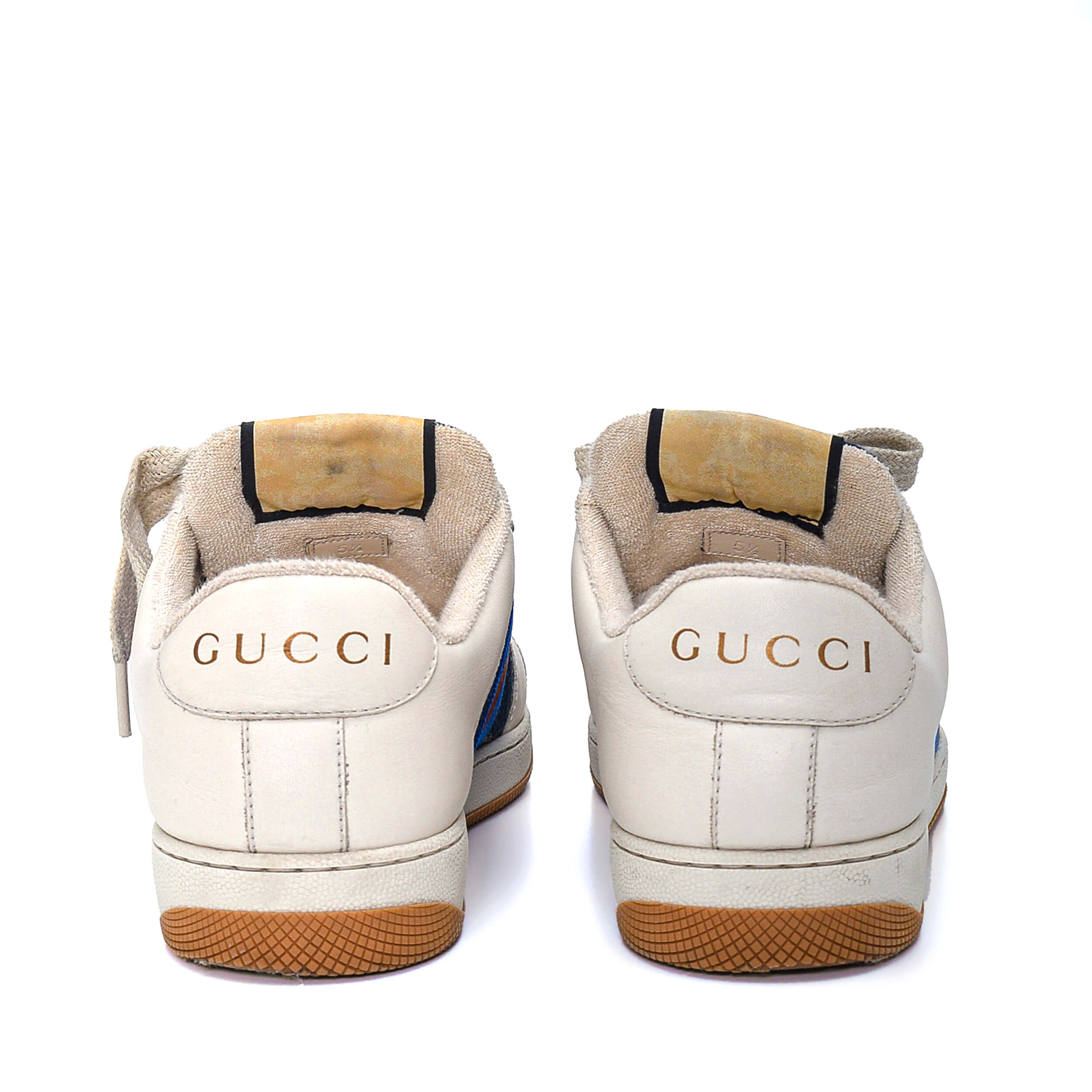 Gucci - Denim GG Supreme&White Leather Sneakers